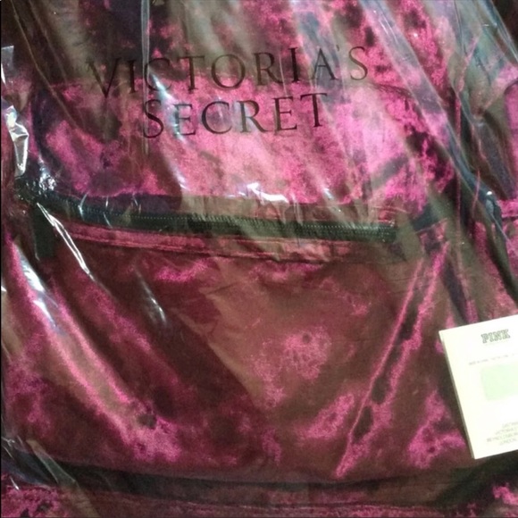 VS PINK VELVET CAMPUS BACKPACK BASEBALL CAP RUBY main image 8